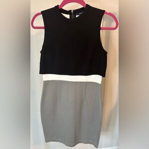French Connection Dress, Gray White & Black, Size 6